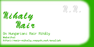 mihaly mair business card